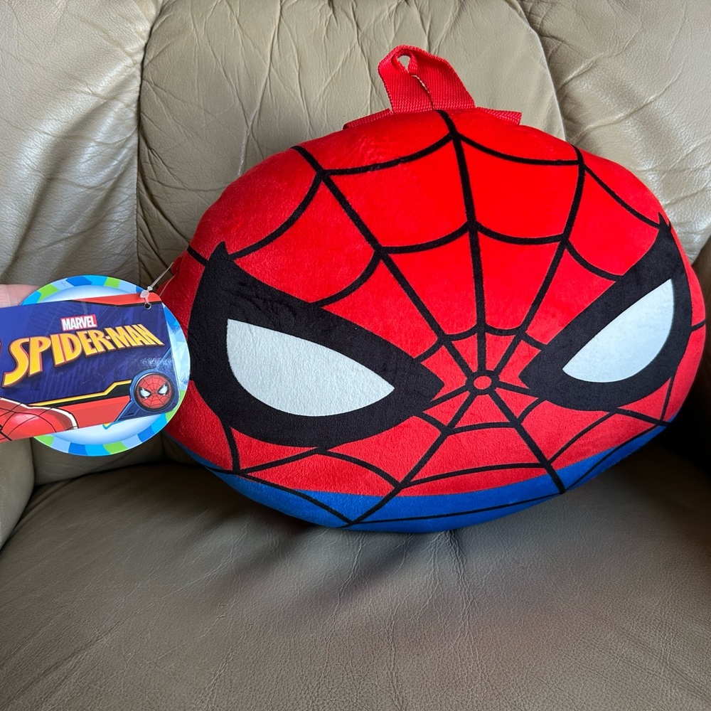 Marvel Spider-Man Kids Super Soft & Cuddly Stuffed Toy Play  Backpack NEW